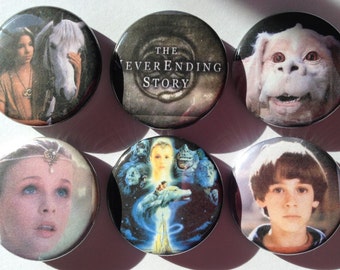 The Never Ending Story Badge Button Pin Set of 6
