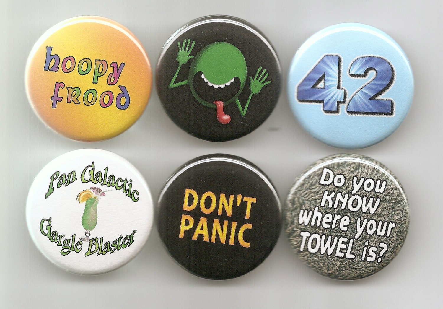 Hoopy Frood 1.25 Button Hitchhiker's Guide to the Galaxy HHGG