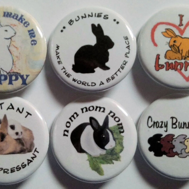 Bunny Rabbit Button - Etsy