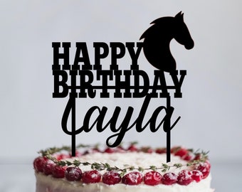 Birthday Cake Topper, Horse Cake Topper, Custom Cake Topper,  Personalized Cake Topper, Birthday Cake Decoration