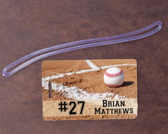 Baseball Bag Tags, Personalized Baseball Bag Tags, Sports Bag Tags, Team Bag Tags, Baseball Name Tags, Bag Tags, Custom School Bag Tag