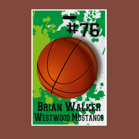 Les Tags de nom équipe de basket personnalisé nom et équipe Etsy