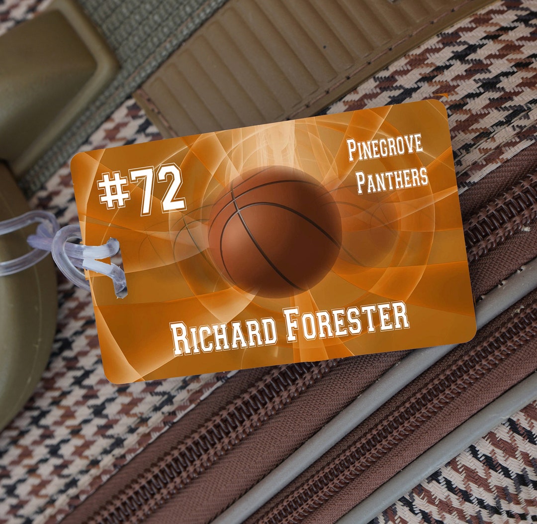 Basketball Team Tags, Basketball Bag Tags, Basketball Tags, Personalized Basketball Name Tags