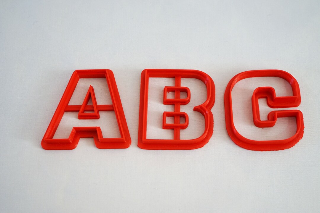 Alphabet Cookie Cutters Letter Cookie Cutters Cookie Cutter Etsy