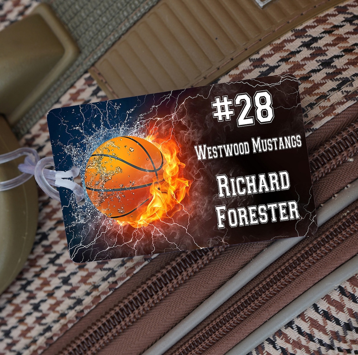 Basketball Bag Tags Personalized Basketball Name Tags Etsy