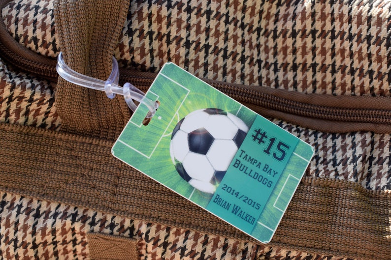 15 Soccer Tags Soccer Bag Tags Personalized Soccer Tags Etsy