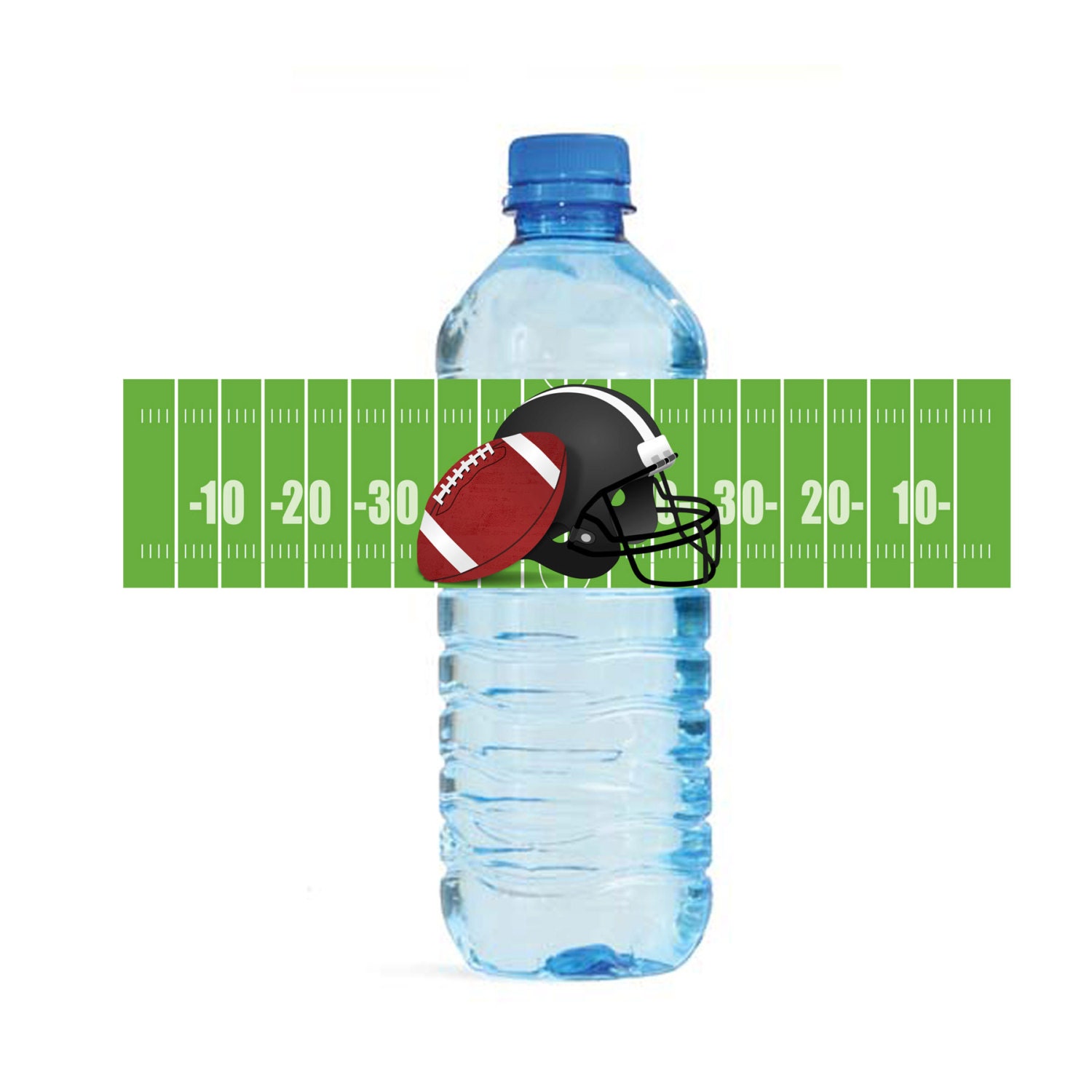 Football Water Bottle Custom Water Bottle Labels Printable Etsy