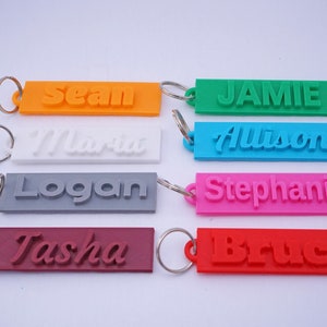 Bag Tag, Personalized Name Tag, School Bag Tags, Personalized Key Chain, Name Tag, Birthday Favors, Plastic Name Tags, Backpack Tags