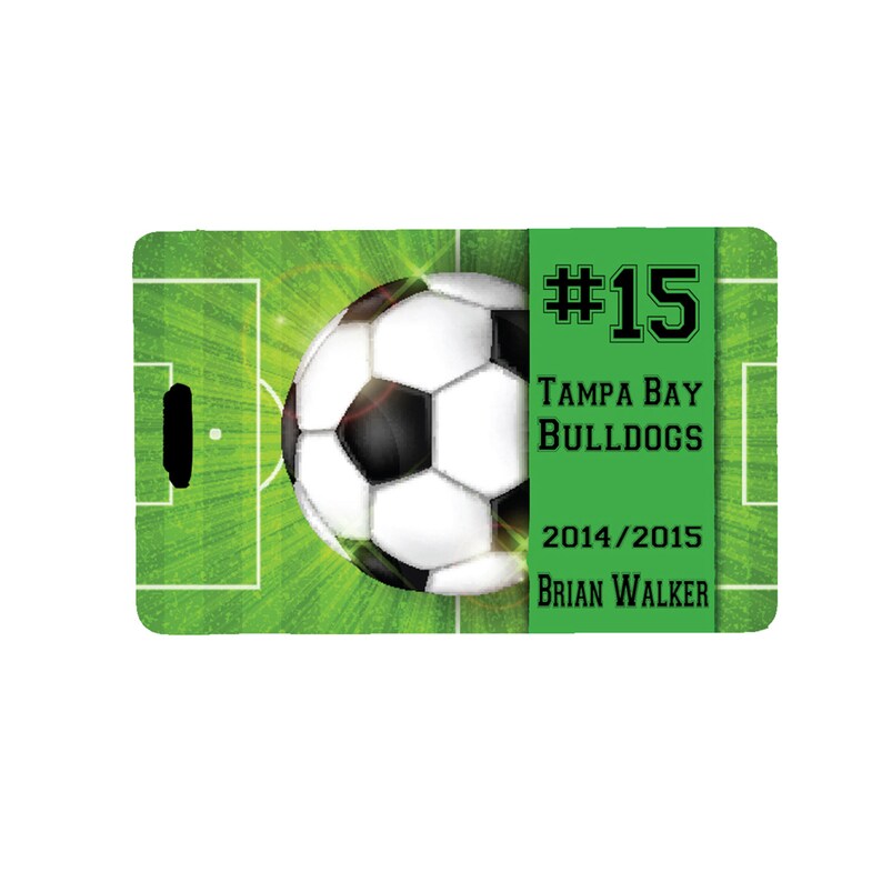 Soccer Tags Soccer Bag Tags Personalized Soccer Tags Sports Etsy