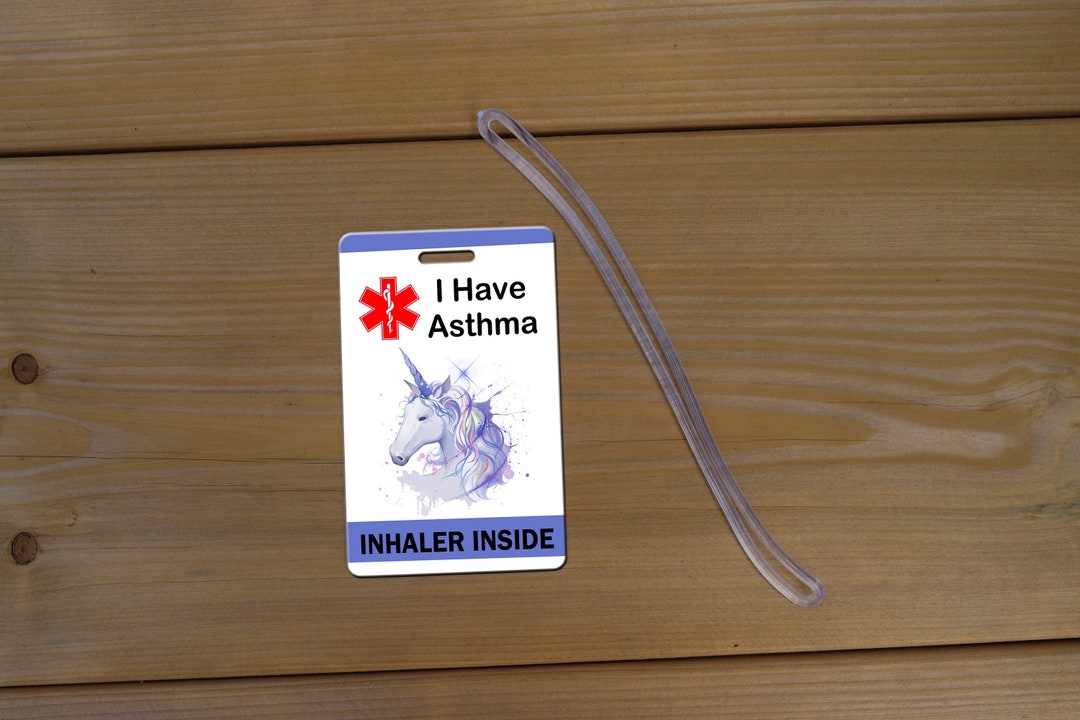 Asthma Diaper Bag Tag, Asthma School Bag Tag, Asthma Bag Tag, Medical