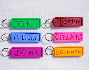 School Bag Tag, Personalized Key Chain, Name Tag,  Personalized Name Tag, Plastic Name Tag, Backpack Tags, Diaper Bag Tags