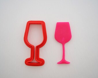Wine Glass Cookie Cutter, Cookie Cutters, Cookie Cutter Wine Glass, Fondant Cutter Wine Glass Shape