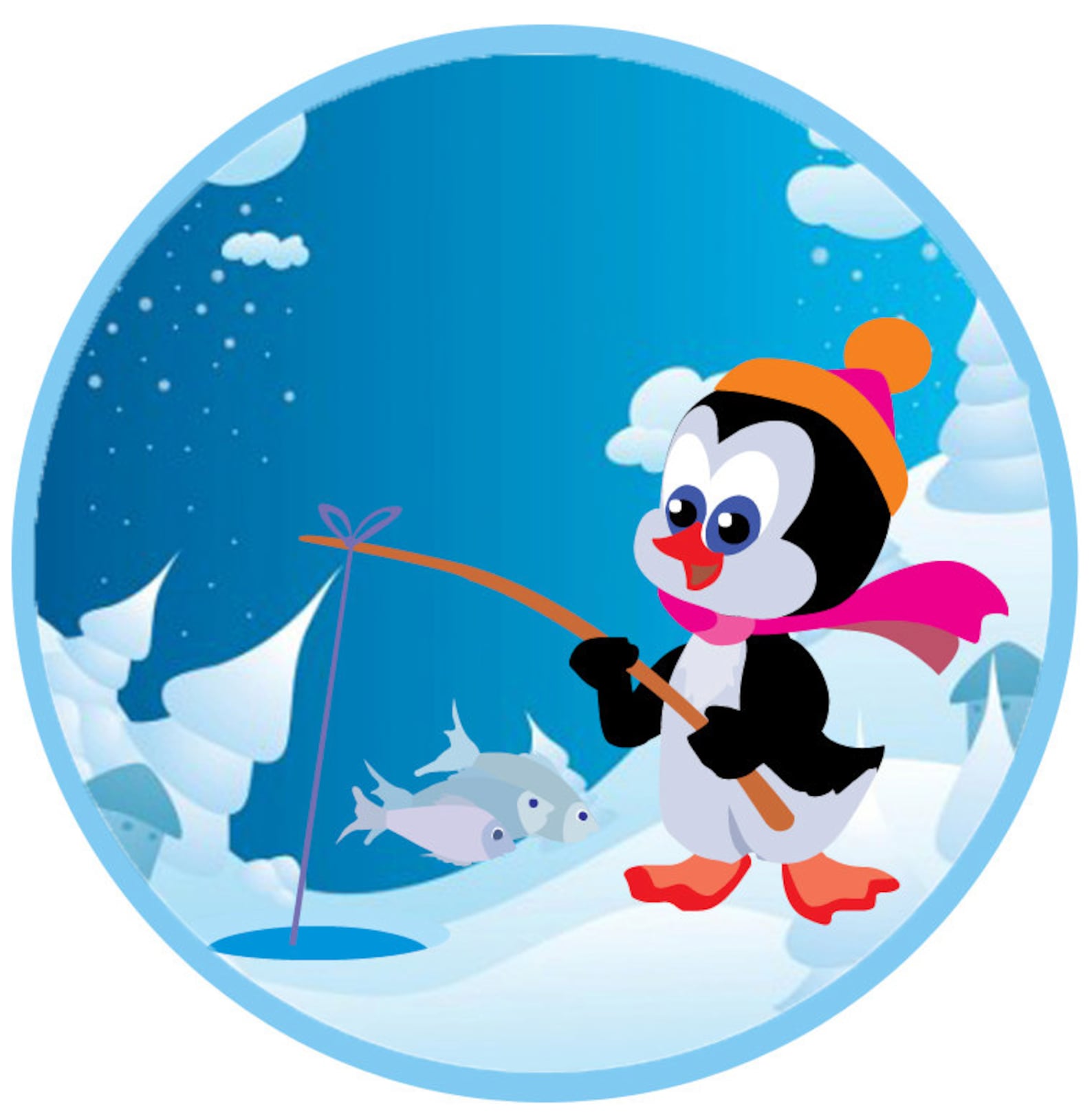 Penguin Cupcake Toppers Printable Penguin Theme Instant - Etsy