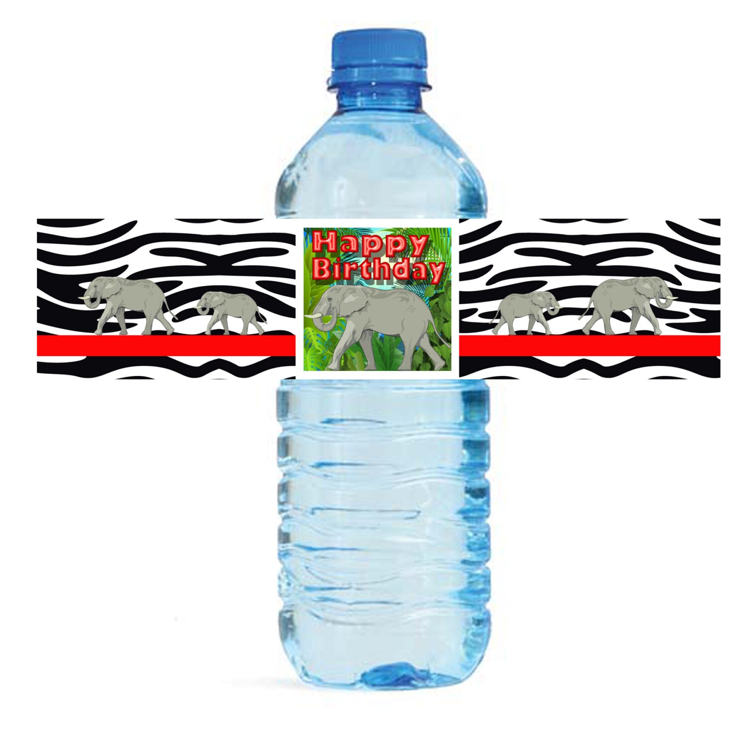 Printable Animal Water Bottle Labels Safari Animal Birthday Etsy