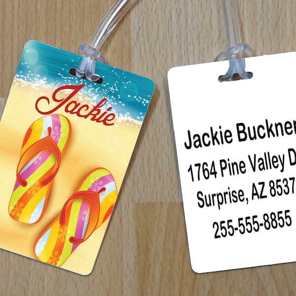 Tropical Name Tag Etsy