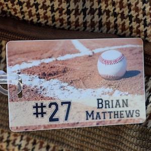 Baseball Team Tag, Personalized Baseball Bag Tags, Sports Bag Tag, Baseball Bag Tag, Baseball Name Tags, School Bag Tag, Sports Bag Name Tag