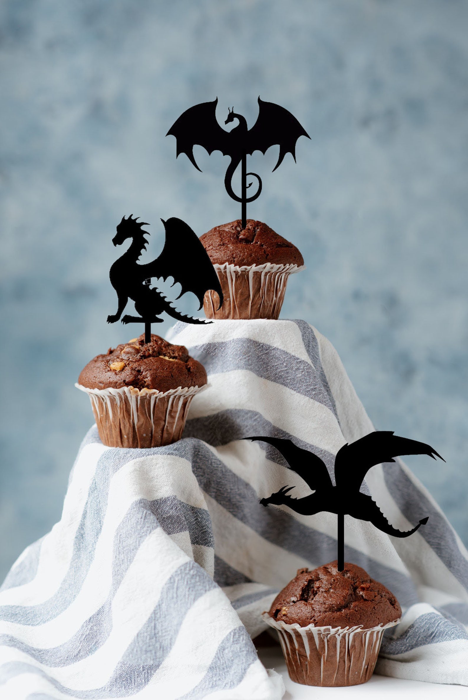Dragon Cupcake Topper Custom Cupcake Topper Birthday Cake Etsy
