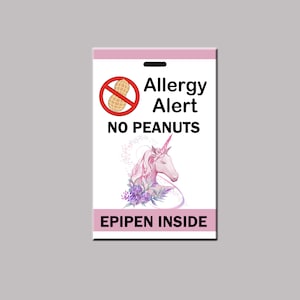 Pas d'étiquette d'arachide, étiquette de sac d'allergie d'arachide, étiquette de sac d'alerte d'allergie, étiquette d'alerte d'allergie, étiquette de bagage d'alerte d'allergie, étiquette d'Epipen