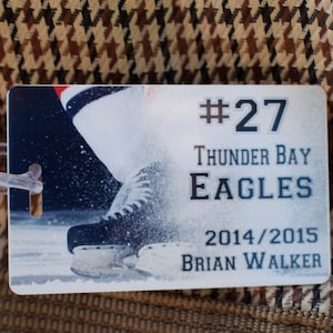 Hockey Bag Tags, Hockey Tags, Personalized Tags, Hockey League Tags, Luggage Tag, Backpack Tag, Hockey Name Tag, Sports Tag, Team Bag Tags