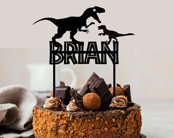 Dinosaur Cake Topper, Custom Cake Topper,  Birthday Cake Topper, Personalized Cake Topper, Birthday Cake Decoration, T Rex Cake Topper