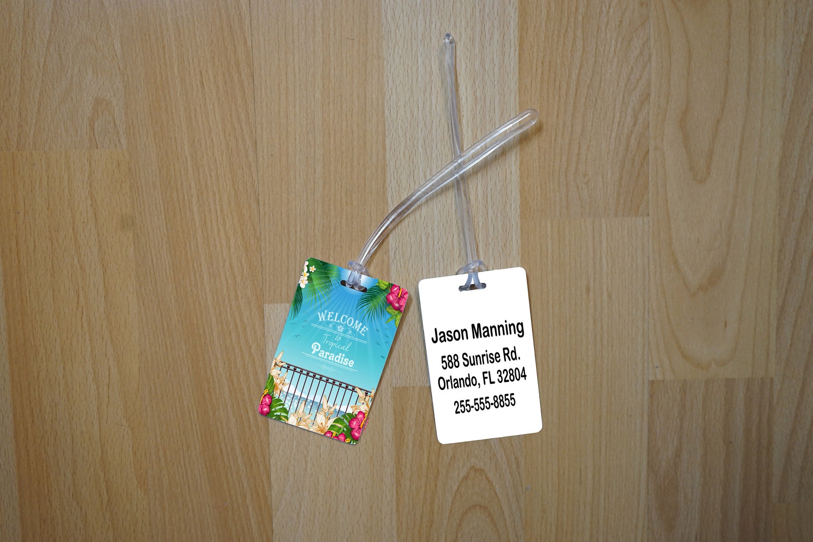 Luggage Tag Tropical Luggage Tag Custom Bag Tag FREE SHIPPING Etsy