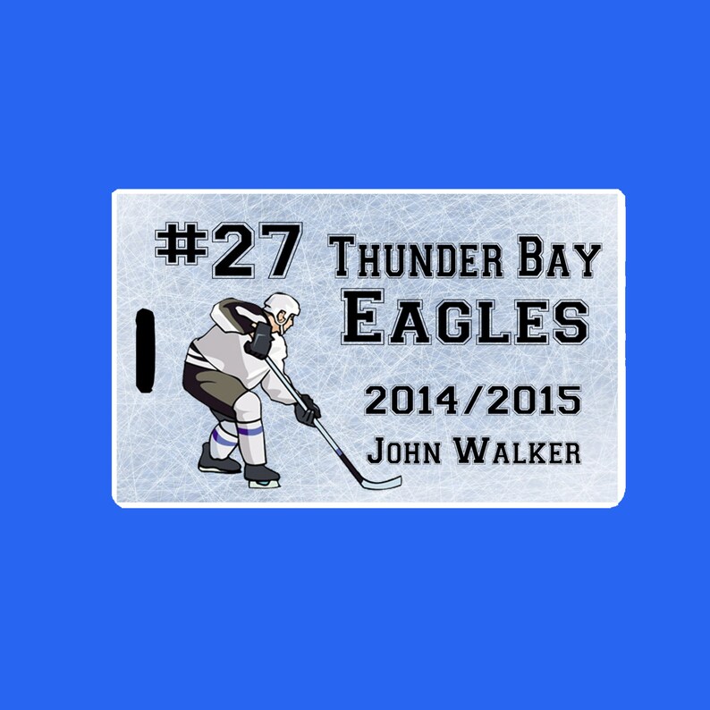 Hockey Bag Tags Personalized Name Tags Hockey Name Tags Etsy