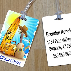 Bag Tag Travel Luggage Tag Tropical Luggage Tag Gym Bag Tag Diaper Bag Tag Custom Tag
