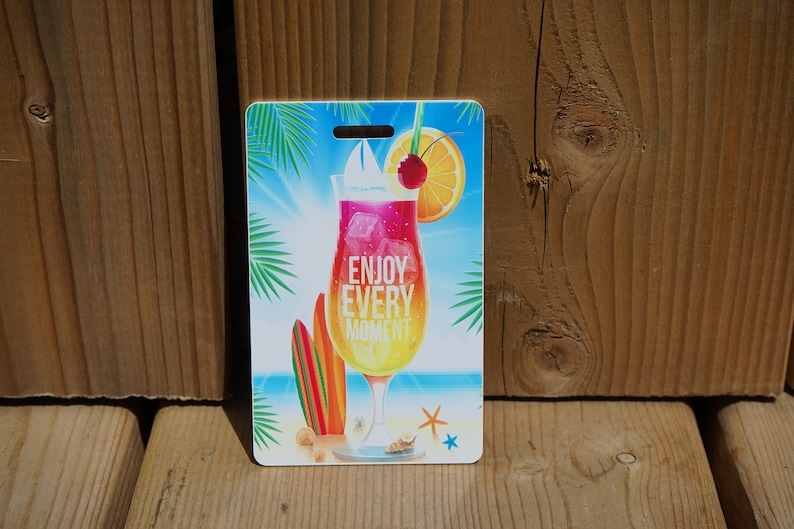 Luggage Tag Personalized Luggage Tag Tropical Luggage Tag Etsy Canada