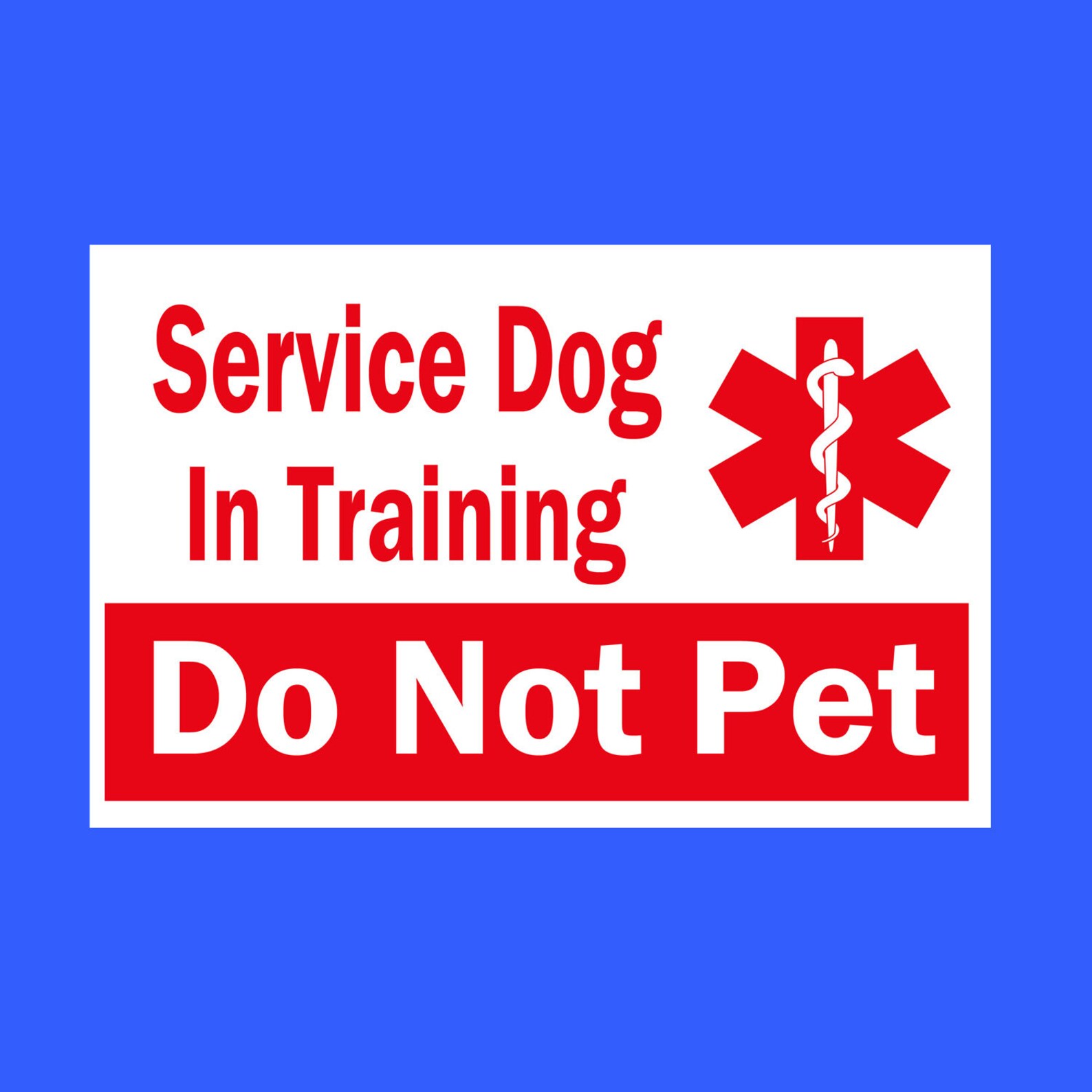 Service Dog In Training Card Do Not Pet Card Service Dog Etsy