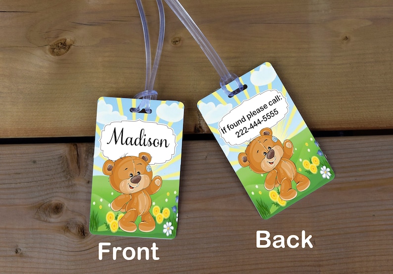 School Bag Tag Backpack Tag Personalized Bag Tag Diaper Bag Etsy
