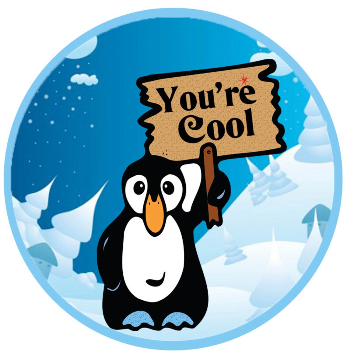 Penguin Cupcake Toppers Printable Penguin Theme Instant - Etsy