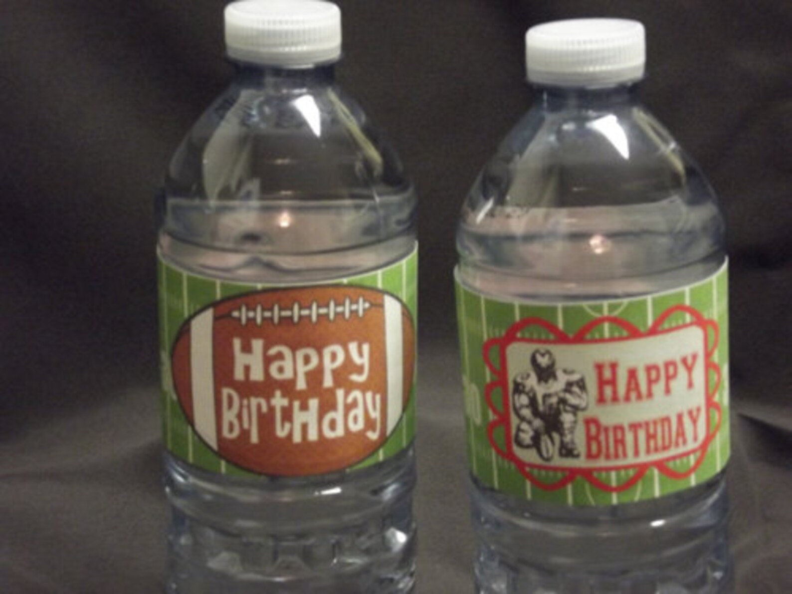 Football Water Bottle Labels Birthday Printable Football | Etsy