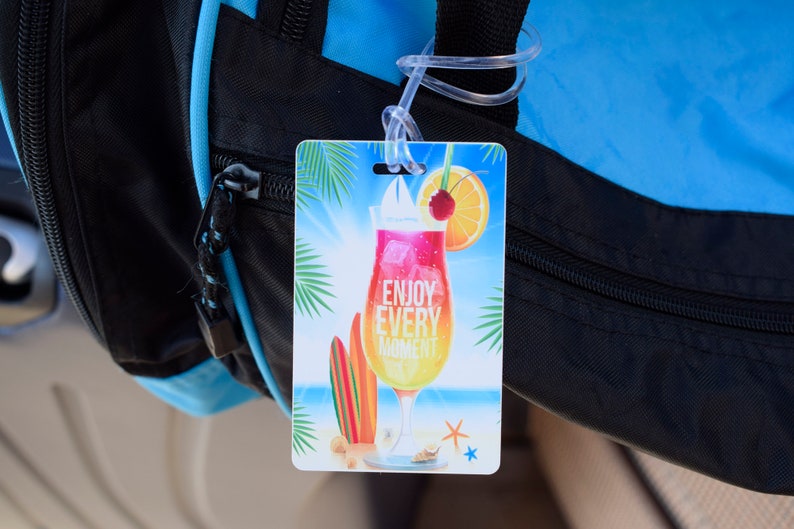 Luggage Tag Personalized Luggage Tag Tropical Luggage Tag Etsy Canada