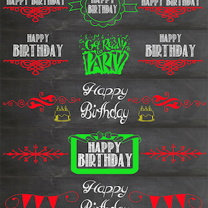 Happy Birthday Chalkboard Labels Printable