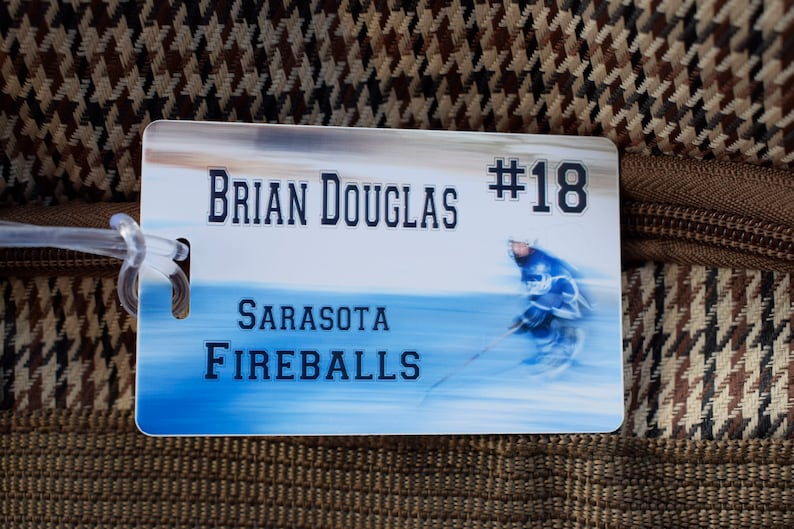 Personalized Hockey Bag Tags Hockey Name Tags Hockey League Etsy