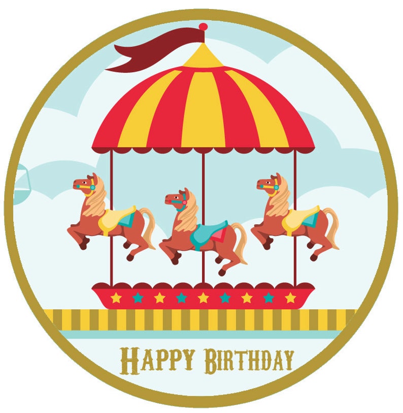 Circus Carnival Printable Cupcake Toppers Instant Download - Etsy