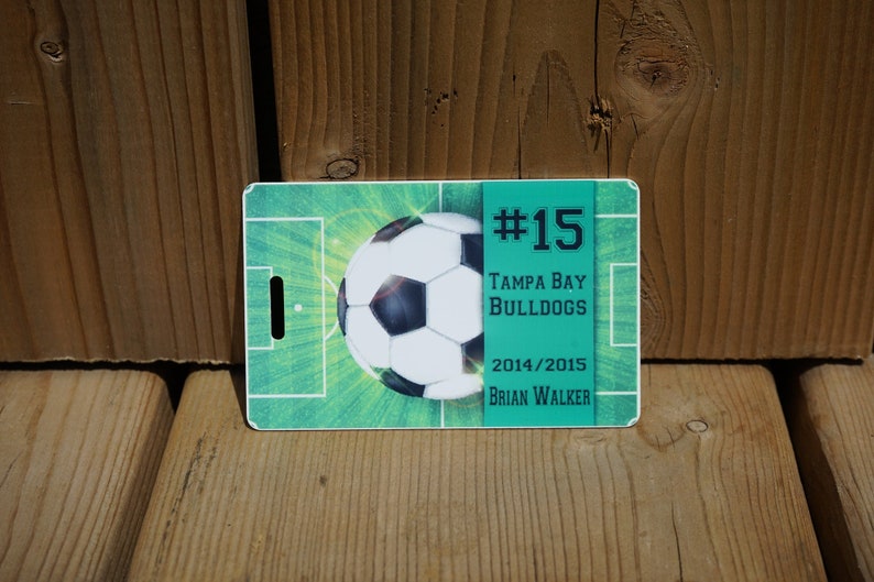 15 Soccer Tags Soccer Bag Tags Personalized Soccer Tags Etsy