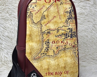 Lord of the Rings Map of Middle Earth Rosie Sling Bag