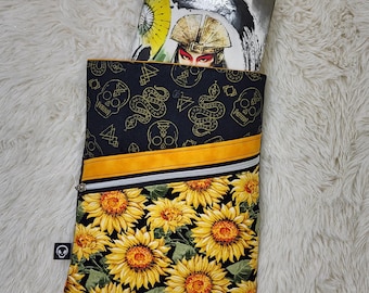 Sunflowers & Spells Large Book Sleeve, Book Cover