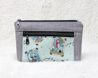 Jack & Sally Nightmare Before Christmas Devon Pouch, Zipper Pouch