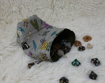 Cute Witch Magic Herbs Dice Bag, DnD Dice Bag