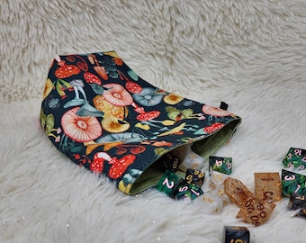 Mushroom Garden Dice Bag, DnD Dice Bag
