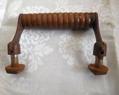Vintage bentwood case wood grip hinged handle x old Singer 28K sewing machine fits others early 20th century