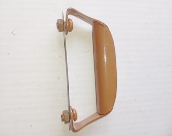 Vintage bentwood case metal handle grip hinged & metal strap/washer Singer sewing machine fits others mid 20th century Simanco 136087 87724