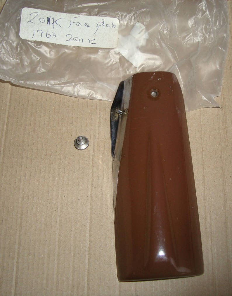 Face Plate for Singer Sewing Machine 201K brown with bolt Simanco 81106 Vintage sewing supply part sewing machine from 1950s end plate
