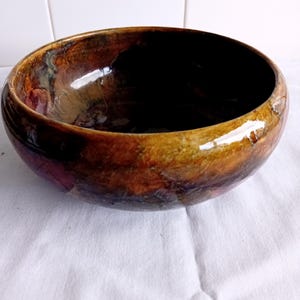 Misa Royal Doulton Autumn Leaves – angielska ceramika z połowy XX wieku, ok. 1930 r., brązowe jesienne liście