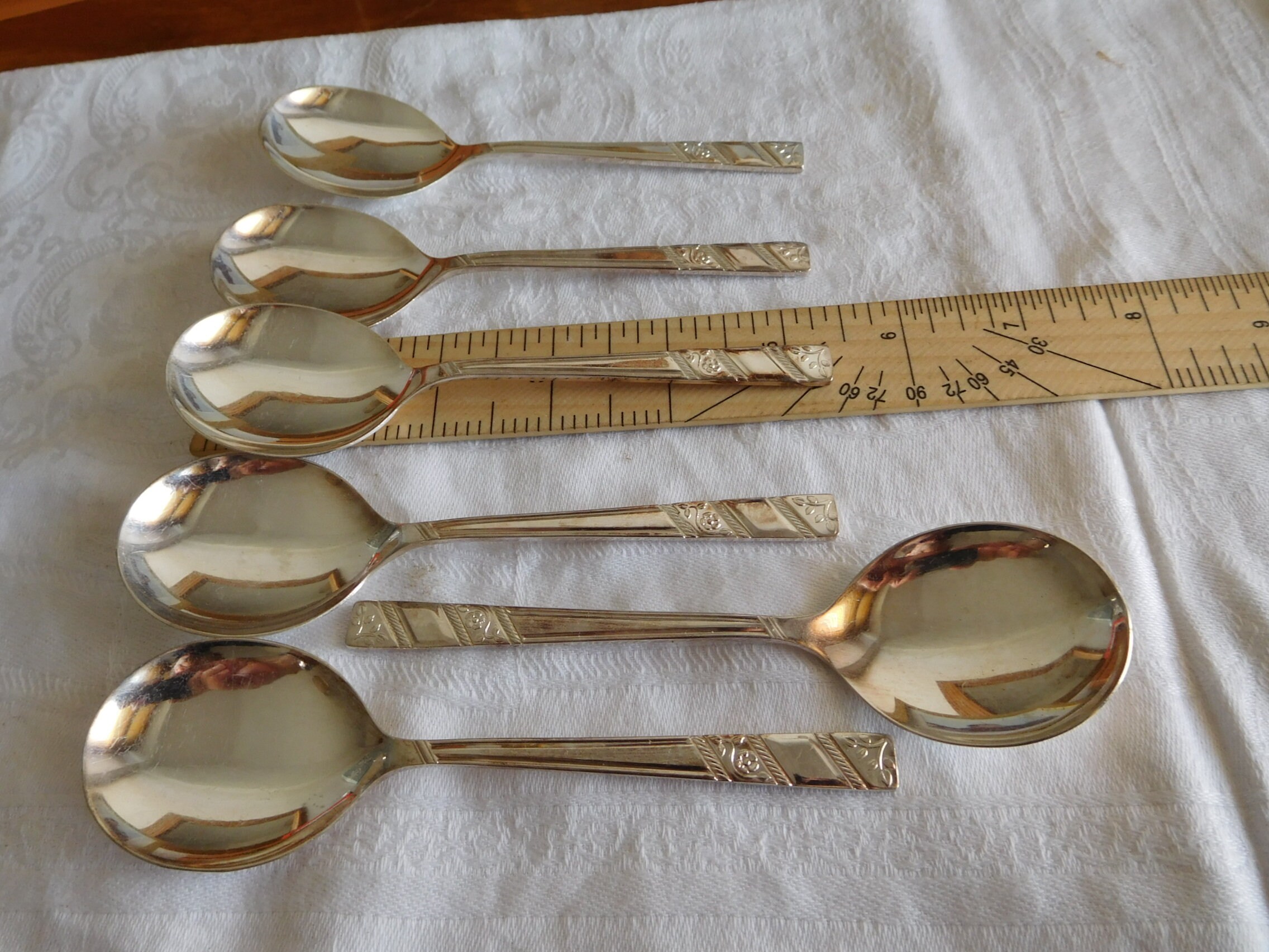 Set 6 Viners EPNS Fruit Dessert Trifle Spoons Silver Rose Etsy UK