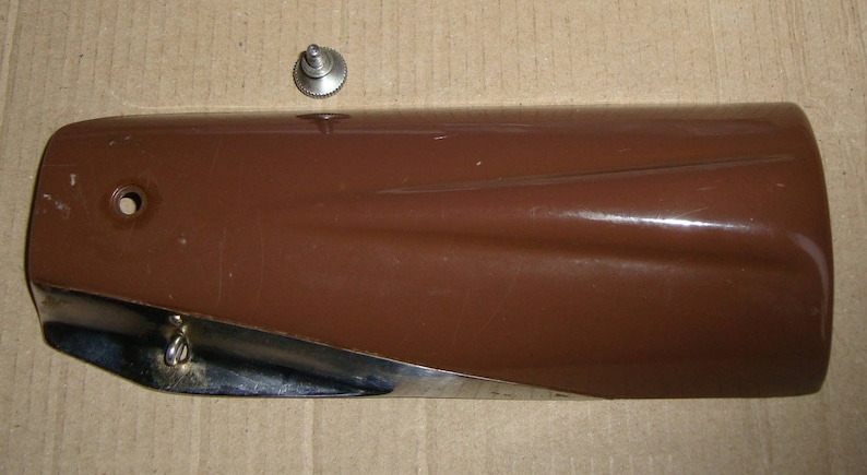 Face Plate for Singer Sewing Machine 201K brown with bolt Simanco 81106 Vintage sewing supply part sewing machine from 1950s end plate