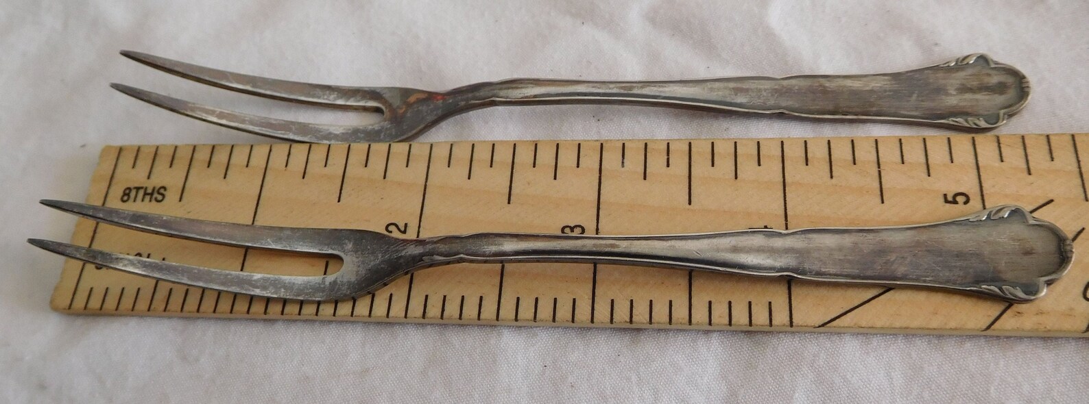 2 plateado Deli Prosciutto Pickle Forks dos prong/tine WMF Etsy