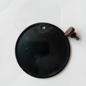 Vintage 66 66K Blackside rear side access panel cover plate (flat) with screw from 1927 Singer 66K Sewing machine Simanco 80507 genuine part